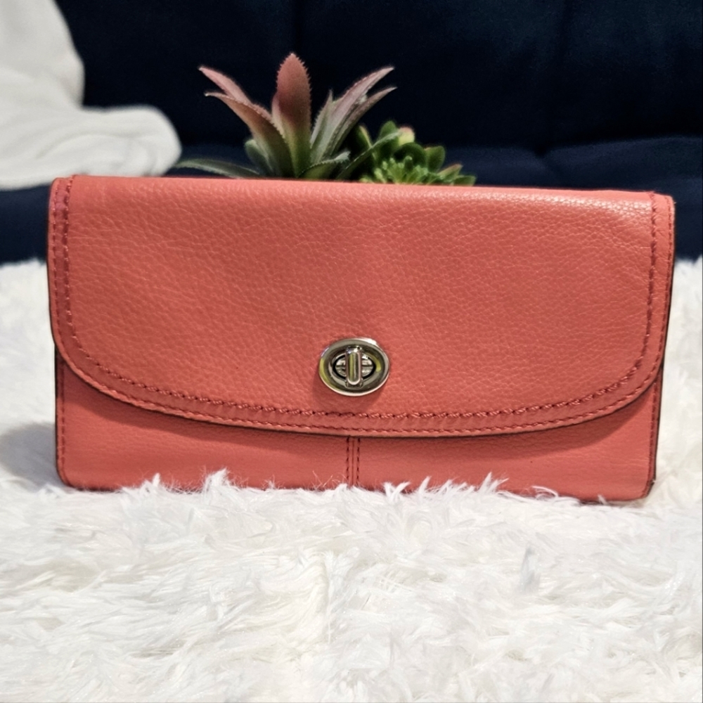Coach Vienna Park Tea Rose Trifold Wallet